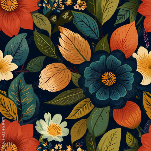 Seamless Floral Pattern in vector