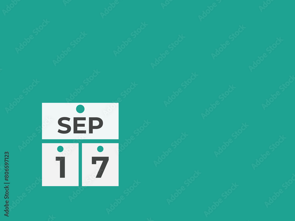 September 17 calendar reminder. 17 September daily calendar icon template. Calendar 17 September icon Design template. Vector illustration
September 17 calendar reminder. 17 September daily calendar icon template. Calendar 17 September icon Design template. Vector illustration