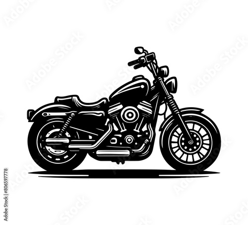 BIG BIKE motorbike vector simple icon