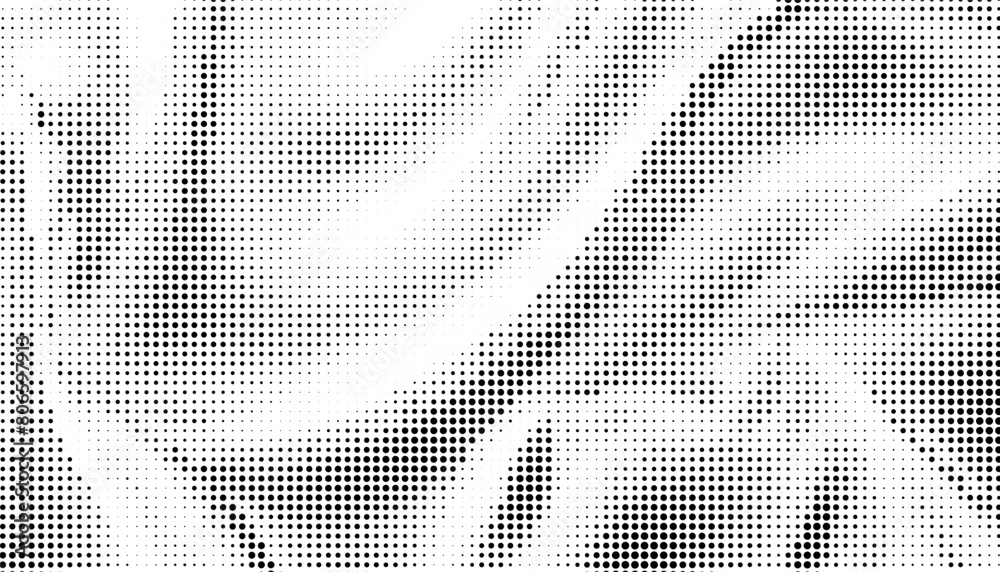 Fototapeta premium Gradientt wavy halftone dotted pattern. Vector illustration 