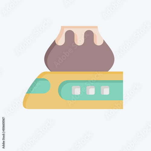 Icon High Speed Train. related to Train Station symbol. flat style. simple design illustration