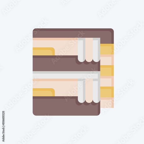 Icon Train Bed. related to Train Station symbol. flat style. simple design illustration