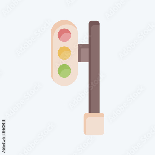 Icon Train Traffic. related to Train Station symbol. flat style. simple design illustration