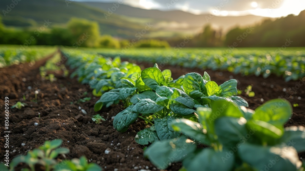 Family's Organic Farming Transition: Space for Text on White Background Family's Organic Farming Transition: Space for Text on White Background