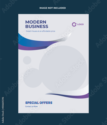 Blue business gradient modern liquid flyer banner is a fluid design and mesmerizing hues of blue