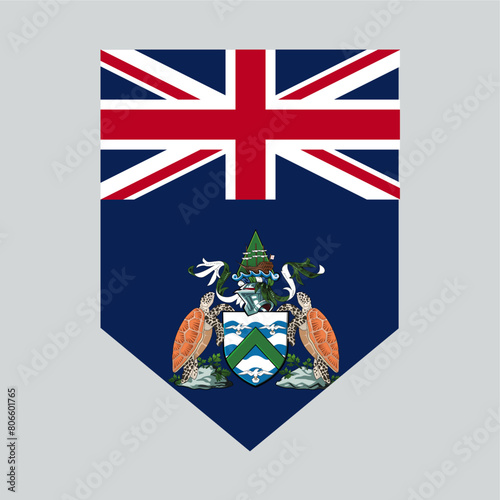 Ascension Island Flag Shield Shape frame