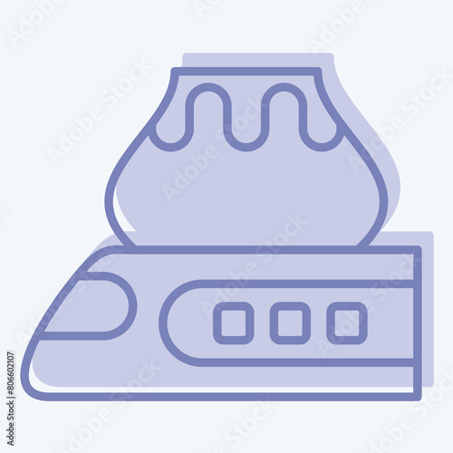 Icon High Speed Train. related to Train Station symbol. two tone style. simple design illustration
