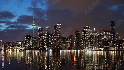 Toronto, Canada- Skyline at Night photo