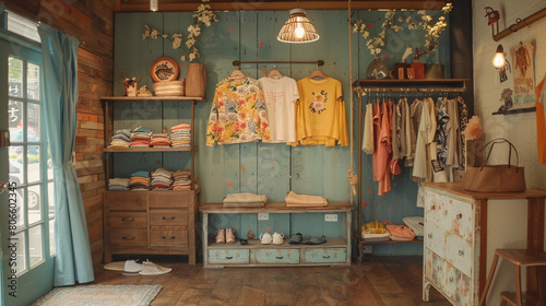 Whimsical children's clothing boutique features local artisans.
