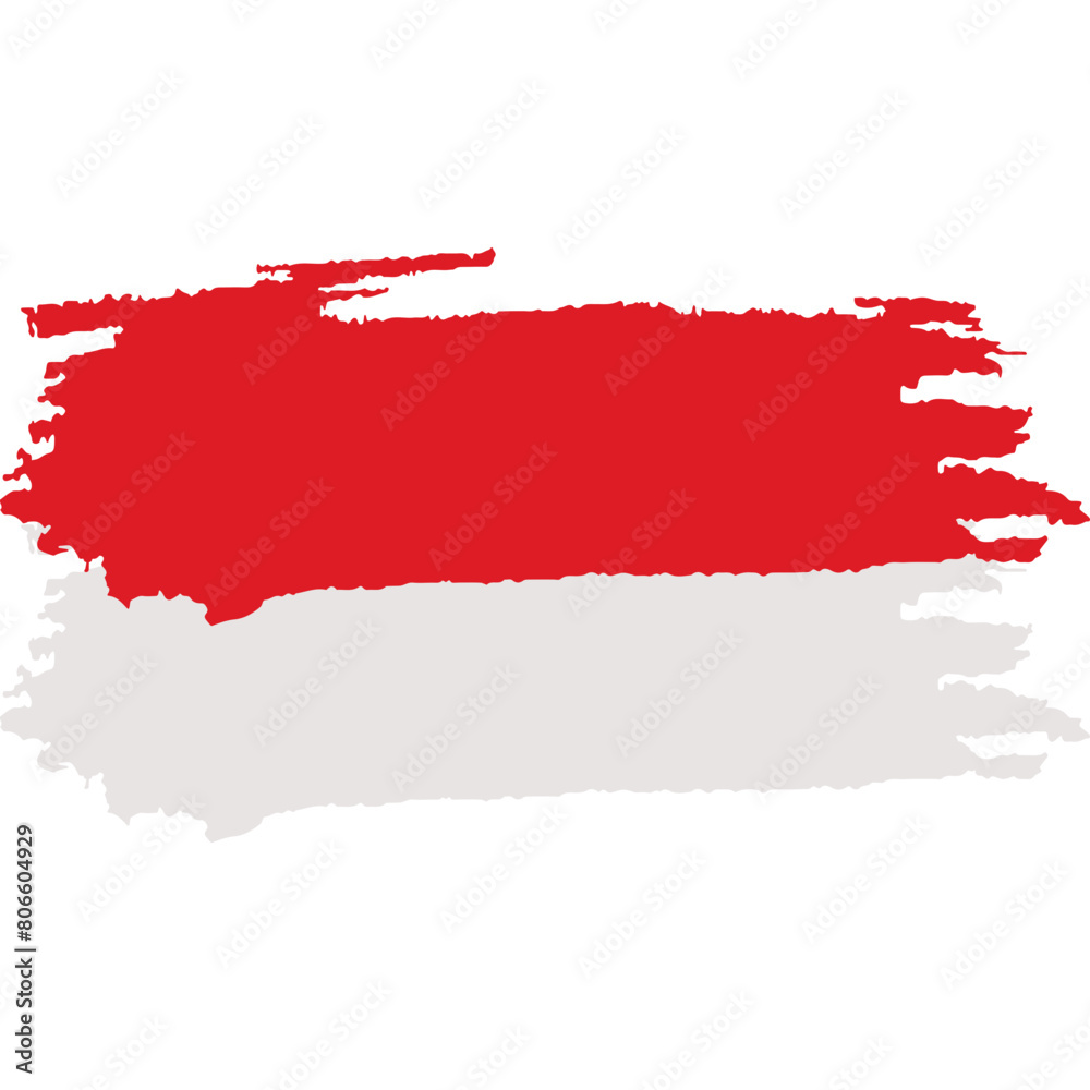 Fototapeta premium Brush Indonesian Flag