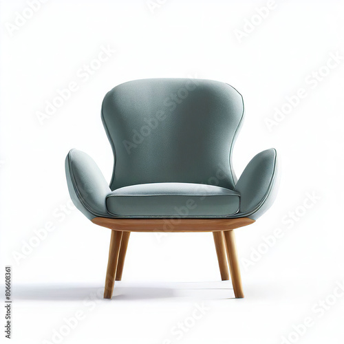 Elegant Colorful Chair with White Backgrande. with Generative AI technology 