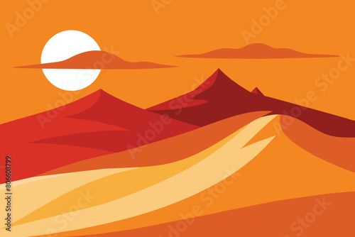 Vector Abstract Desert Illustration design