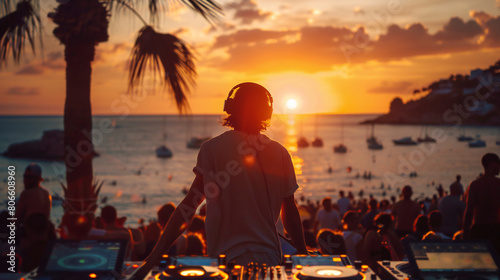 Wallpaper Mural dj set at the beach party on sunset Torontodigital.ca