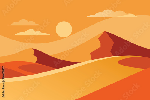 Vector Abstract Desert Illustration design