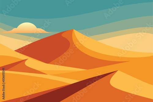 Vector Abstract Desert Illustration design
