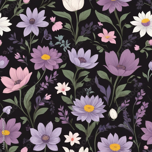 Repeating pattern  abstract pattern flat 2d flower