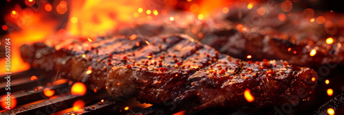 succulent grilled steaks with vibrant marbling