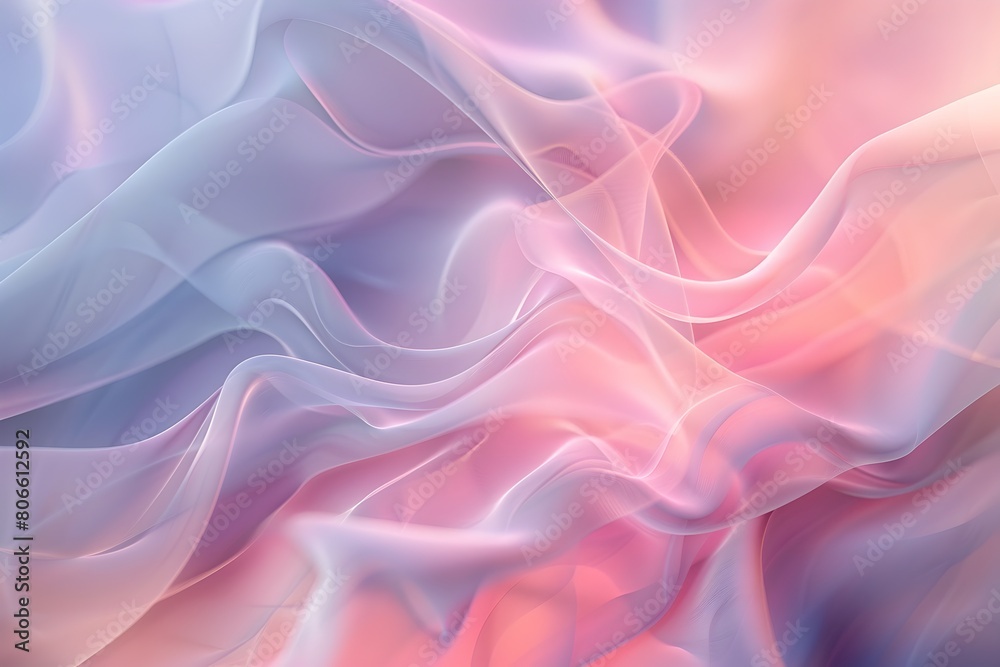 Obraz premium Wispy Pastel Hues in Ethereal Dimensional Abstraction