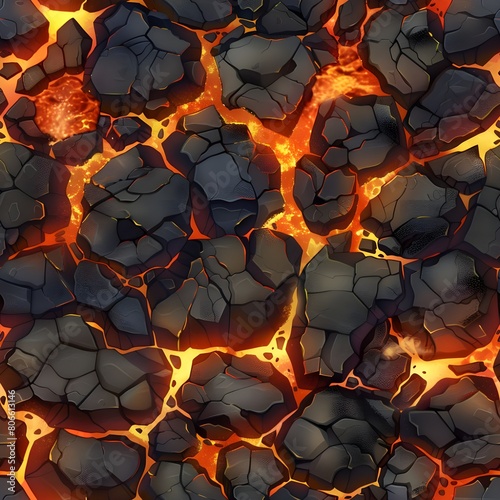 A lava floor texture tile seamless background