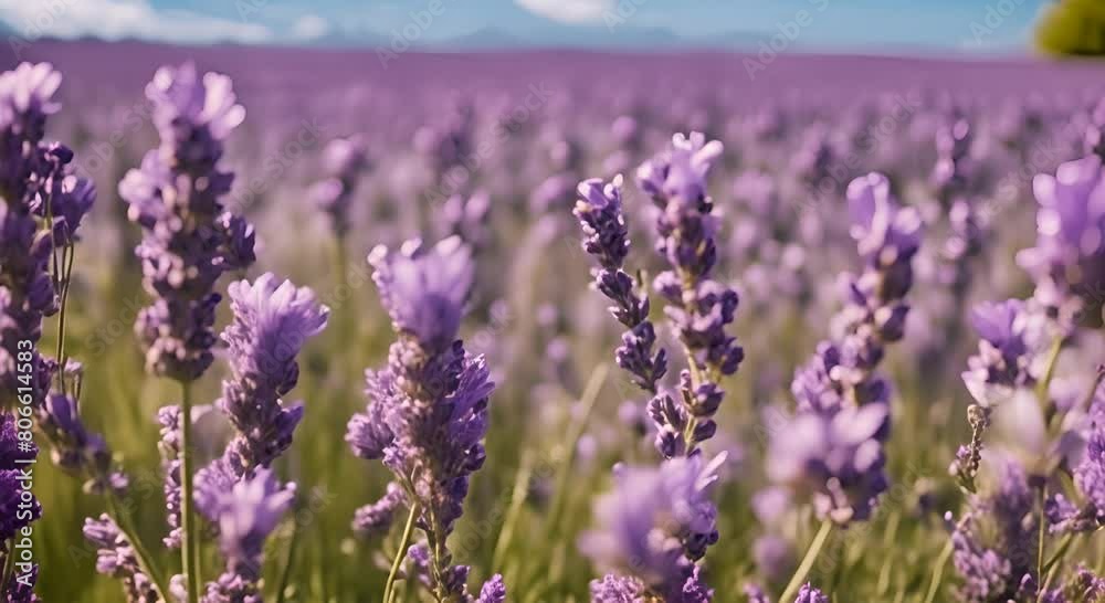 Lush Lavender Field Stretching Towards the Horizon Lush Lavender Field Stretching Towards the Horizon