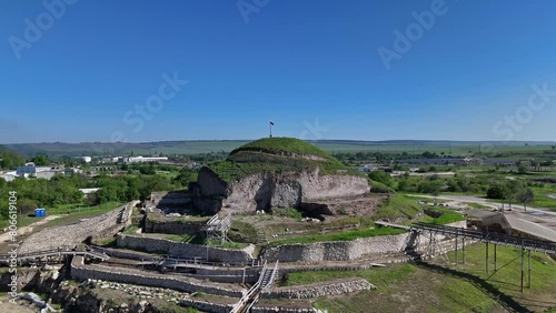 Provadia salt mines drone aerial view panorama