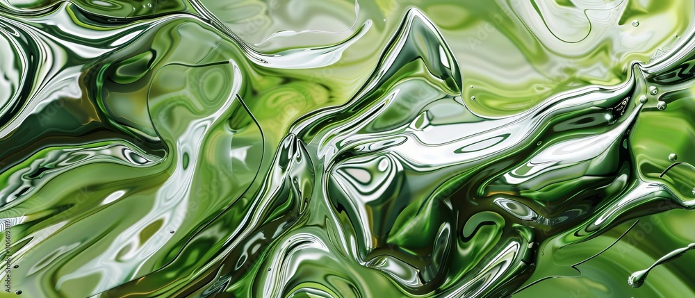 Abstract painting with a variety of shades of green Abstract painting with a variety of shades of green
