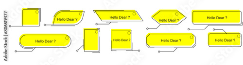 Set of callouts titles template. Callouts titles elements for web, brochure and infographics. Quote text. Vector illustration.vector