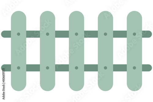 Wooden garden fence in the countryside to protect the farm of farmers, bamboo house fence, line pattern of decorative element