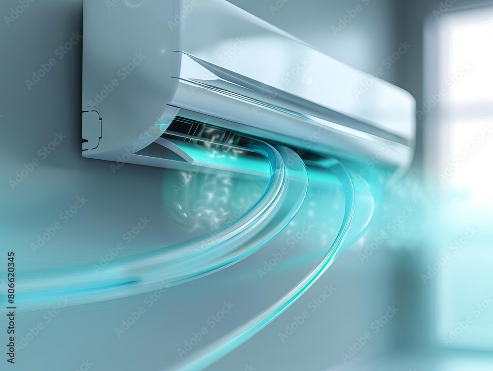 Produce an air conditioning service brochure that uses abstract art of frosted glass and cool mint hues to suggest the effectiveness of their cooling solutions Produce an air conditioning service brochure that uses abstract art of frosted glass and cool mint hues to suggest the effectiveness of their cooling solutions