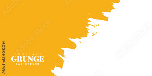 Grunge brush abstract modern yellow and white background sale banner or discount poster offer watercolor effect vector illustration