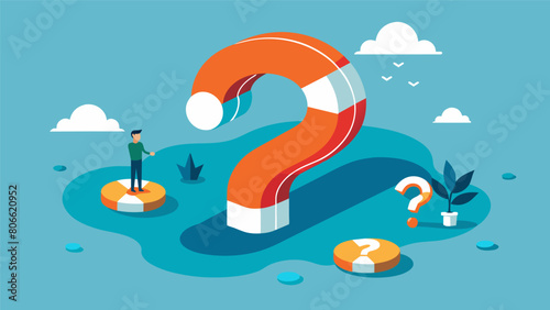 A float shaped like a giant question mark highlighting the confusion and uncertainty caused by misinformation..