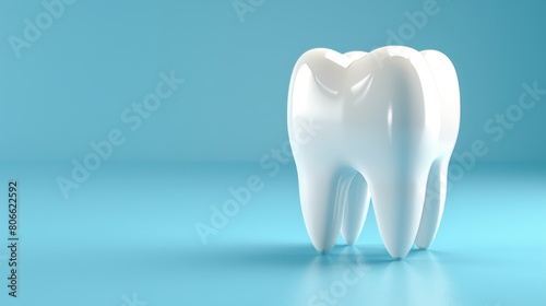 3d tooth on clean background ideal for dentists dental services dentistry concept