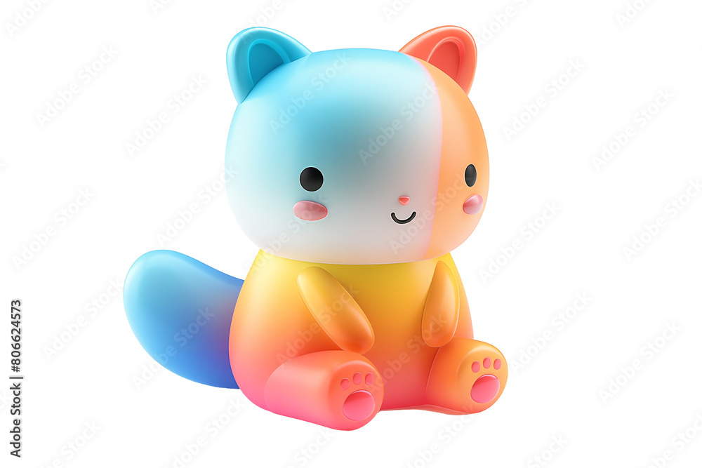 Cute animal in pastel color with inflatable effect. Cute animal in pastel color with inflatable effect.
