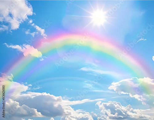 rainbow in the clouds © creative