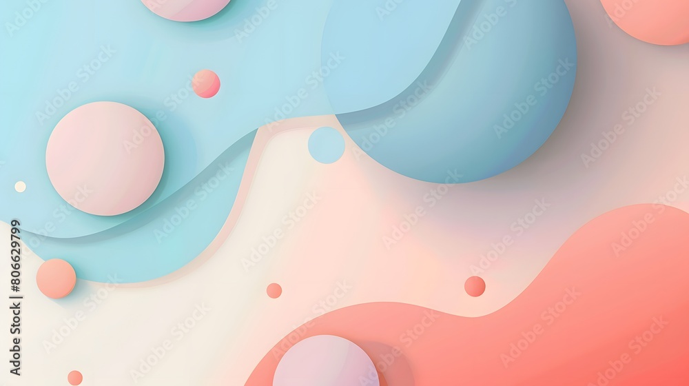 Abstract 3D Render of Fluid Shapes and Spheres with Soft Pastel Color Gradients in Blue, Pink, and Coral Tones for Backgrounds and Wallpapers Abstract 3D Render of Fluid Shapes and Spheres with Soft Pastel Color Gradients in Blue, Pink, and Coral Tones for Backgrounds and Wallpapers