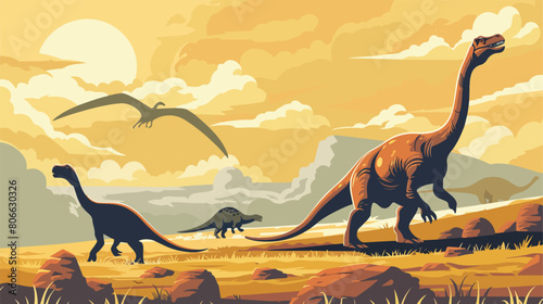 Prehistoric design over pastel backgroundvector illustration