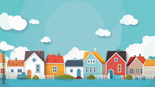 Real estate design over blue background vector illustration