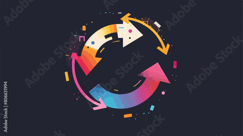 Reload icon circle with arrows vector illustration vector