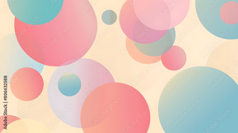 Colorful Pastel 3D Spheres Floating on Blue Background for Creative Design