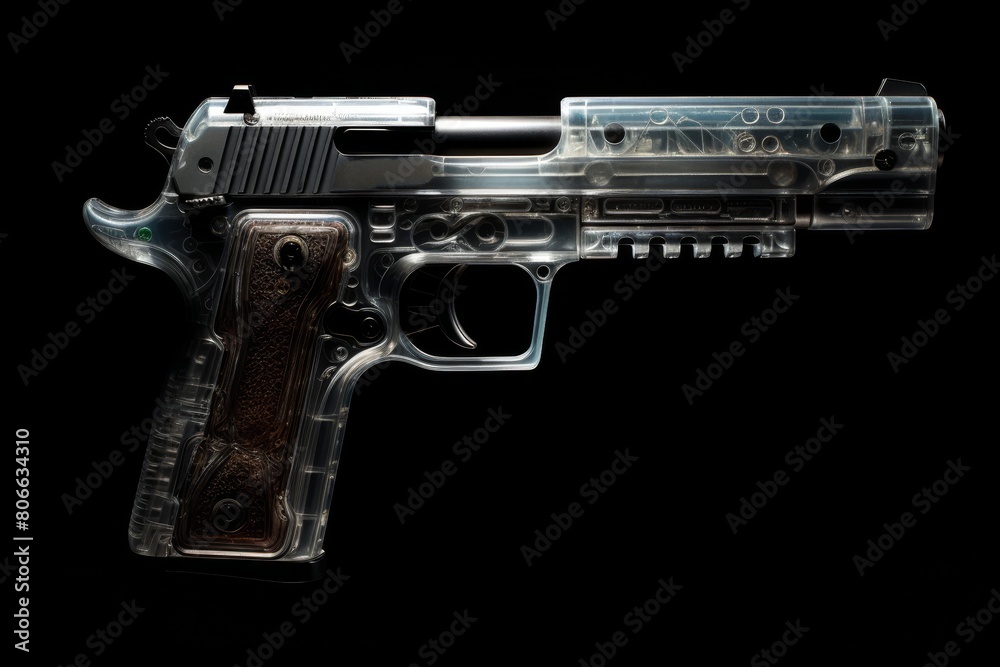 Transparent futuristic handgun Transparent futuristic handgun