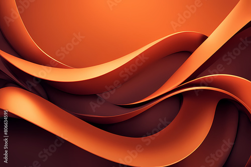 Light Orange Wave Background, Abstract geometric background with liquid shapes.