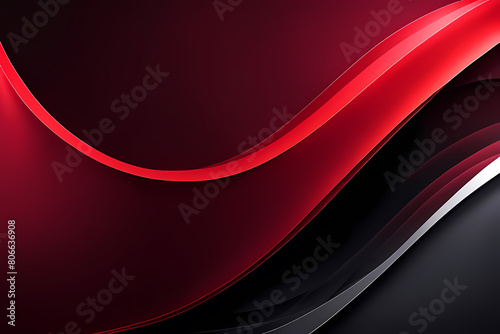 Red Wave Background, Abstract geometric background with liquid shapes.