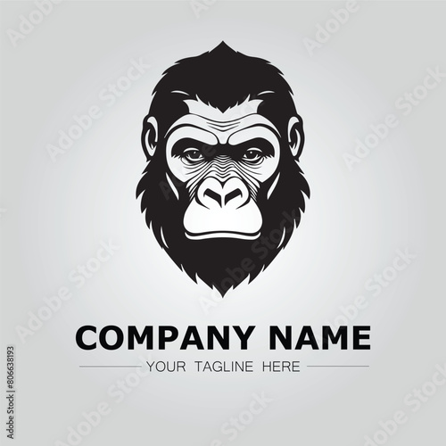 Gorilla symbol logo company vector image on the white background © Badi