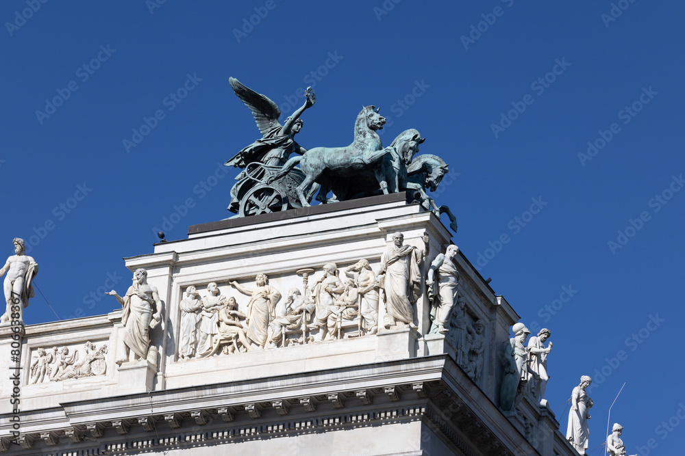 Bronze Quadriga on top of Austrian Parliament Building, Vienna, Austria Bronze Quadriga on top of Austrian Parliament Building, Vienna, Austria
