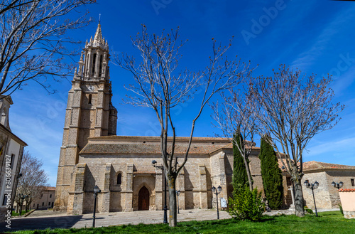 Collegiate church of San Miguel from the late 15th century and early 16th century. Ampudia, Palencia, Spain. photo