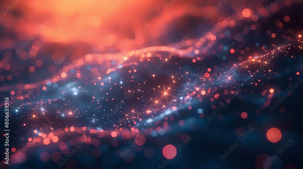 Digital Interconnections: Abstract Art Evoking Modernity and Connectivity