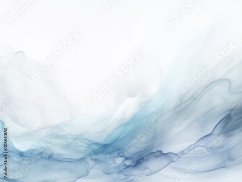 Gray background abstract water ink wave, watercolor texture blue and white ocean wave web, mobile graphic resource for copy space text backdrop  © Lenhard