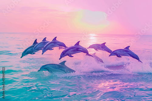 dolphins in the ocean