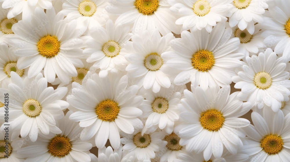 Fototapeta premium beautiful white daisy flowers in full bloom