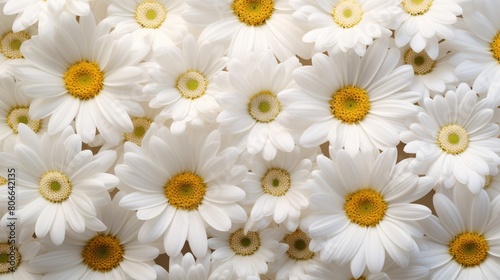 beautiful white daisy flowers in full bloom